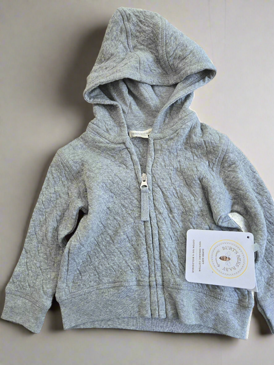 Burt's Bees Baby 6-9m zip-up sweater NWT